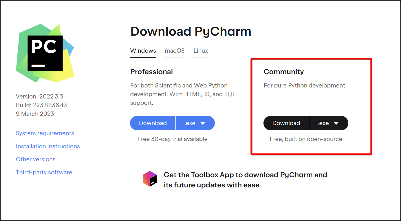 PyCharm Download