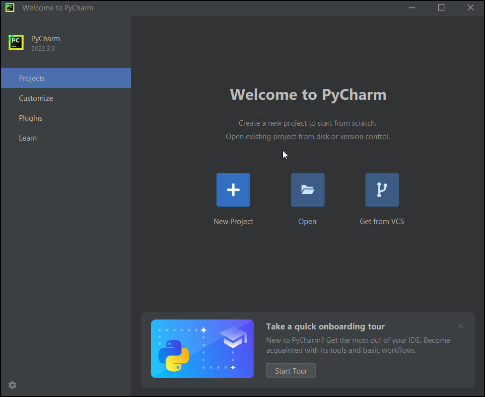 PyCharm New project